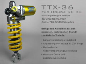 Honda VFR 750 R (RC30) Öhlins TTX-36 Stoßdämpfer